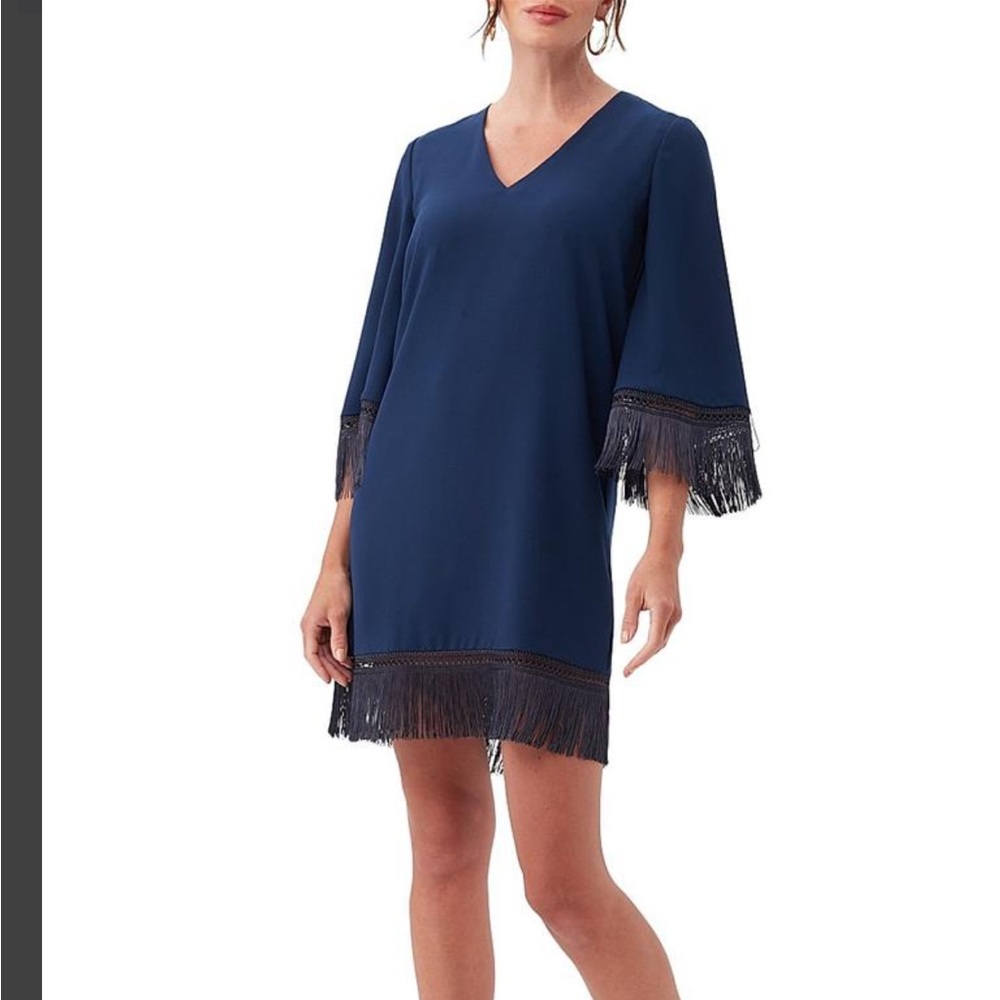 Trina Turk Sanibel Fringe Satin Minidress